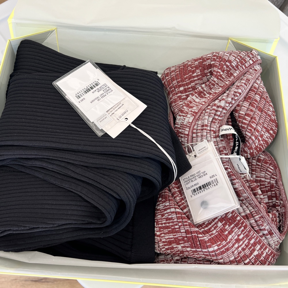 Self-Portrait Ribbed Knit Trouser - Picture 15 of 15